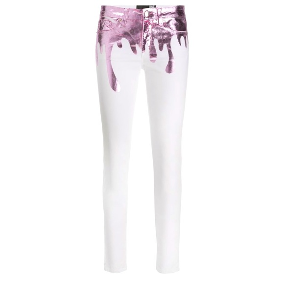Love Moschino Pants - sold-out paint splattered slim-fit jeans